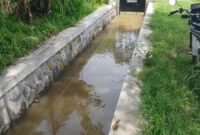 Banguna TPT dan pintu air pembiayaan dari DAK kabupaten Kediri 2024.