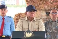 Presiden RI Prabowo Subianto saat menyampaikan pidato sambutan peresmian SMA Taruna Nusantara Kampus Malang, (13/01/2025). (Foto ; Istimewa)