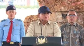 Presiden RI Prabowo Subianto saat menyampaikan pidato sambutan peresmian SMA Taruna Nusantara Kampus Malang, (13/01/2025). (Foto ; Istimewa)