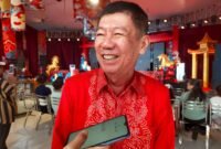 Ketua Yayasan Klenteng Eng An Kiong, Rudi Phan saat memberikan keterangan kepada awak media, Sabtu, (14/02/2026). (Foto : Kim)