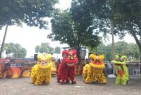 Atraksi spectakuler barongsai dari Nan Jiong Klenteng 