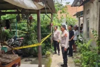 Lokasi TKP, adik tusuk kakak di gempol ( Poto Istimewa)