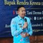 Wali Kota Malang, Dr.Ir.Wahyu Hidayat, MM, menyampaikan sambutan di acara halal bihalal Rendra Kresna dan Milad ke-64 