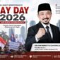 Desain ucapan May Day (Hari Buruh Internasional) yang jatuh pada 1 Mei 2026 dari Presiden Direktur KHYI, KRA Dwi Indrotito Cahyono, S.H., M.M. Foto (Kim)